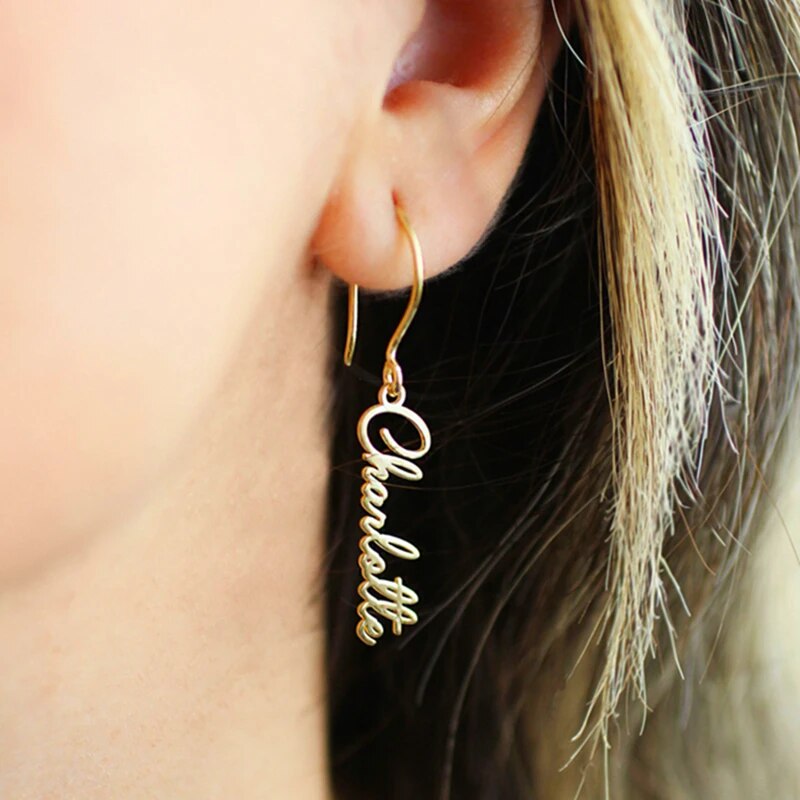 Personalized Name Drop Earrings